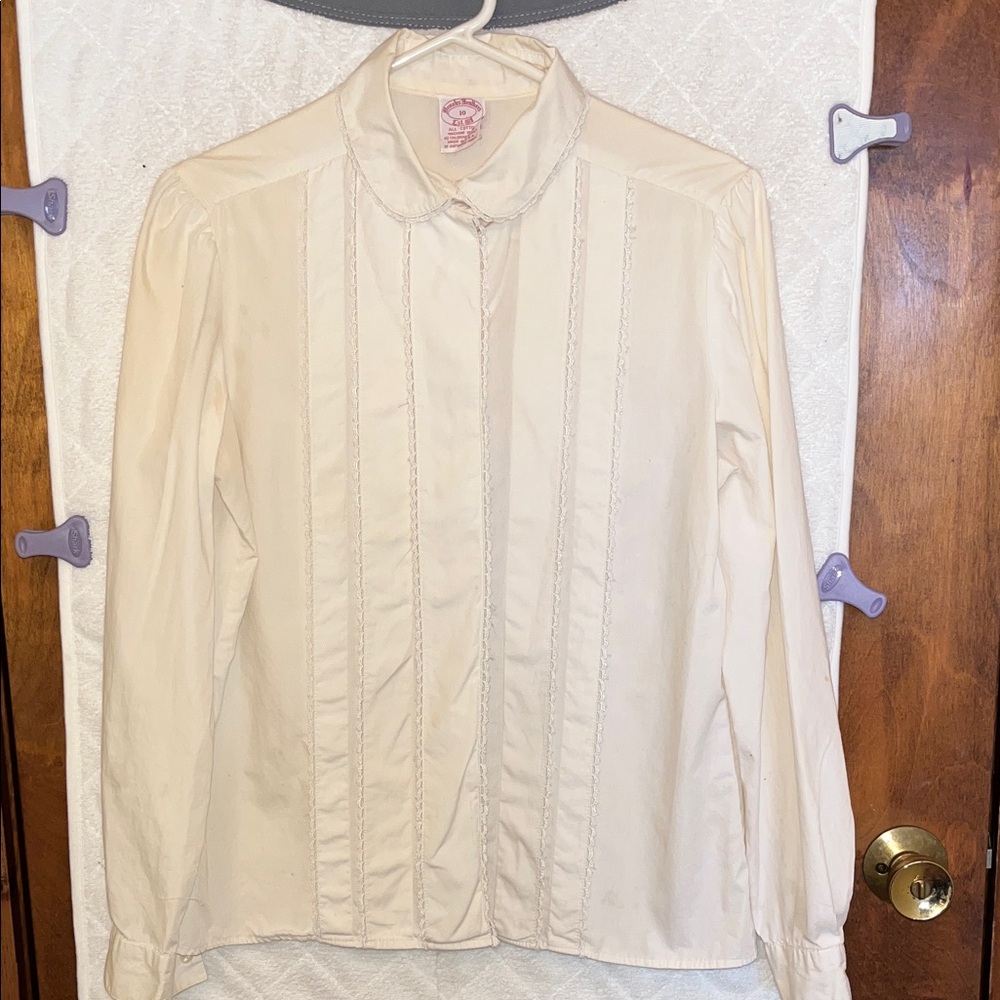 Brooks Brothers Vintage White Cotton Blouse